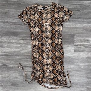 Snake Print Bodycon Dress